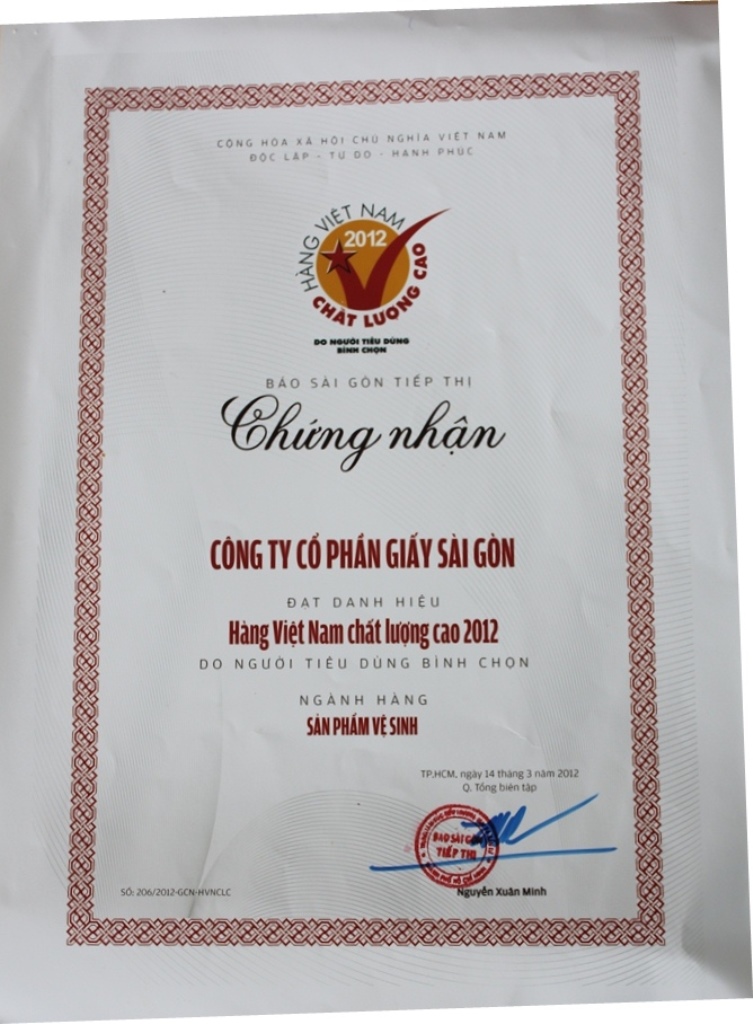 Danh hiệu Hàng Việt Nam Chất lượng cao năm 2012